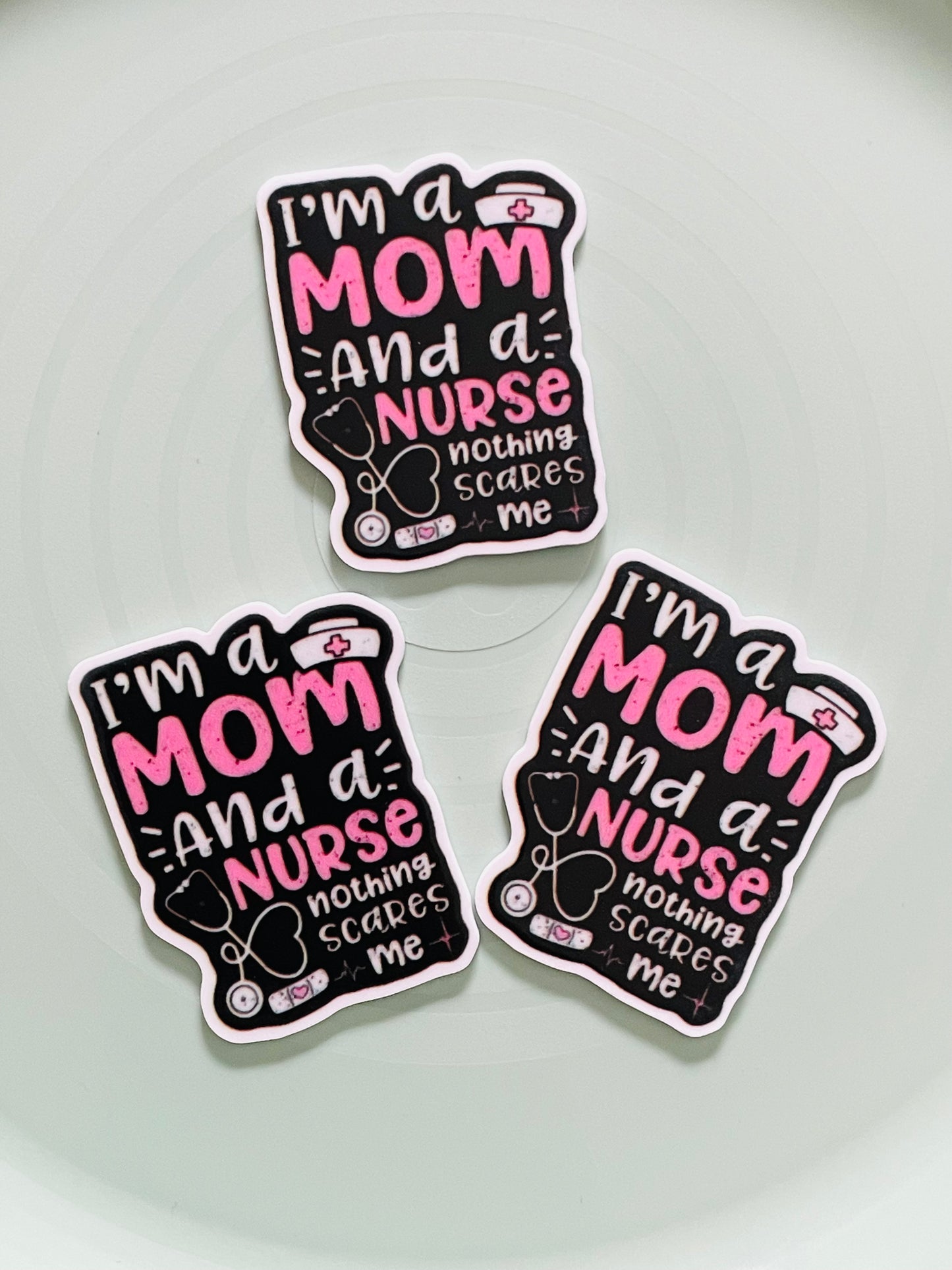 E0233 Resin Flatback Planar - I'm A Mom & A Nurse