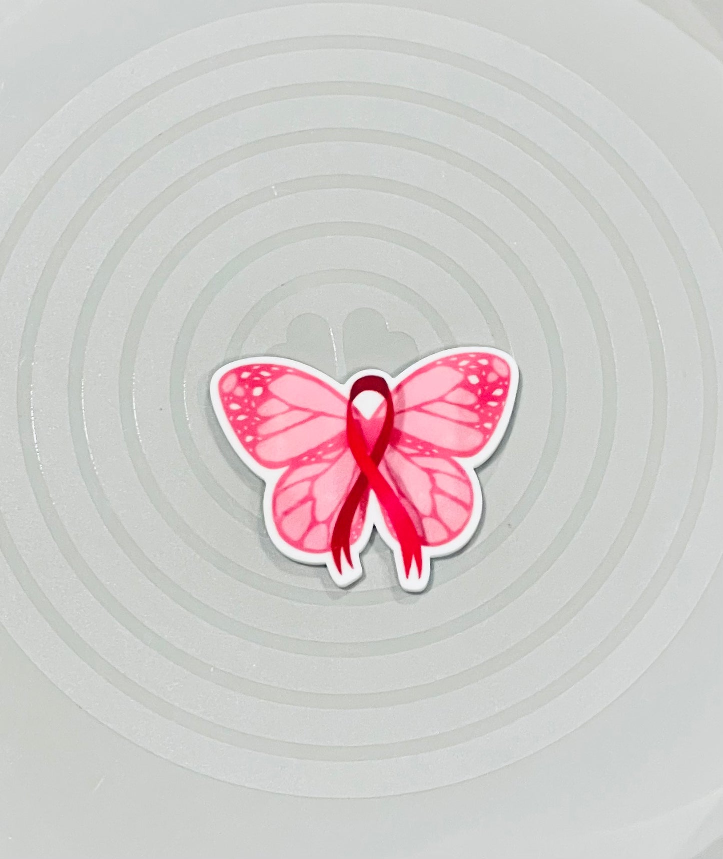 Resins Flatback Planar E0247 - Butterfly (Cancer Awareness) 2 Sizes Available