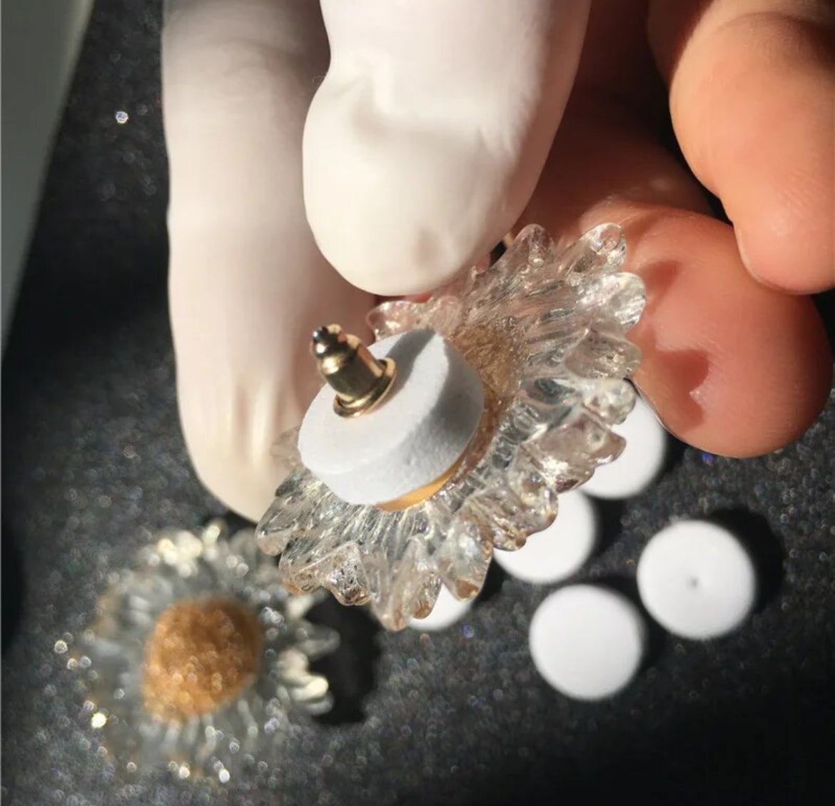12mm Ear Stud Form Shockproof Protection Pad (50pc/pack)