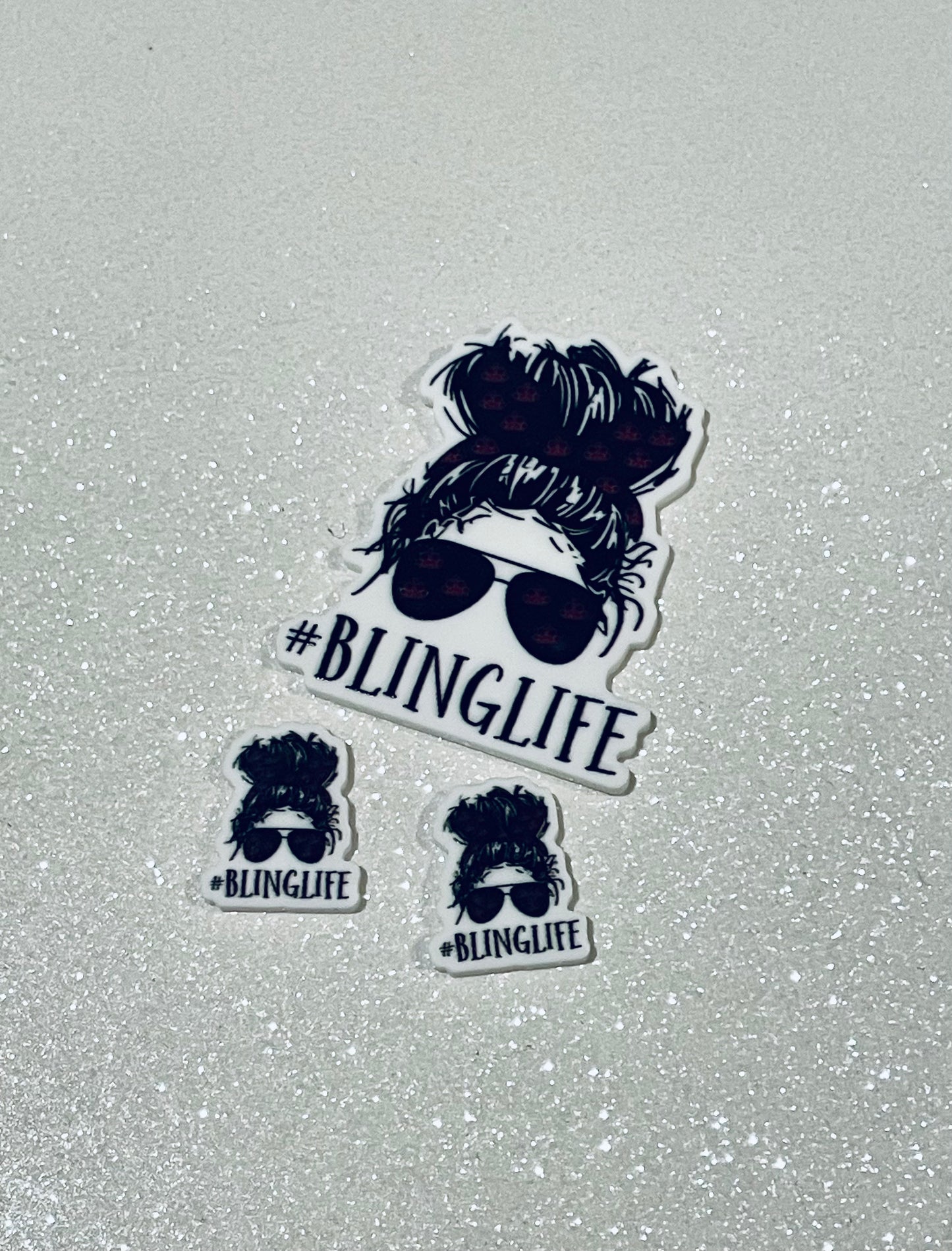 Resin Flatback Planar E0632 - #Blinglife (2 Sizes)