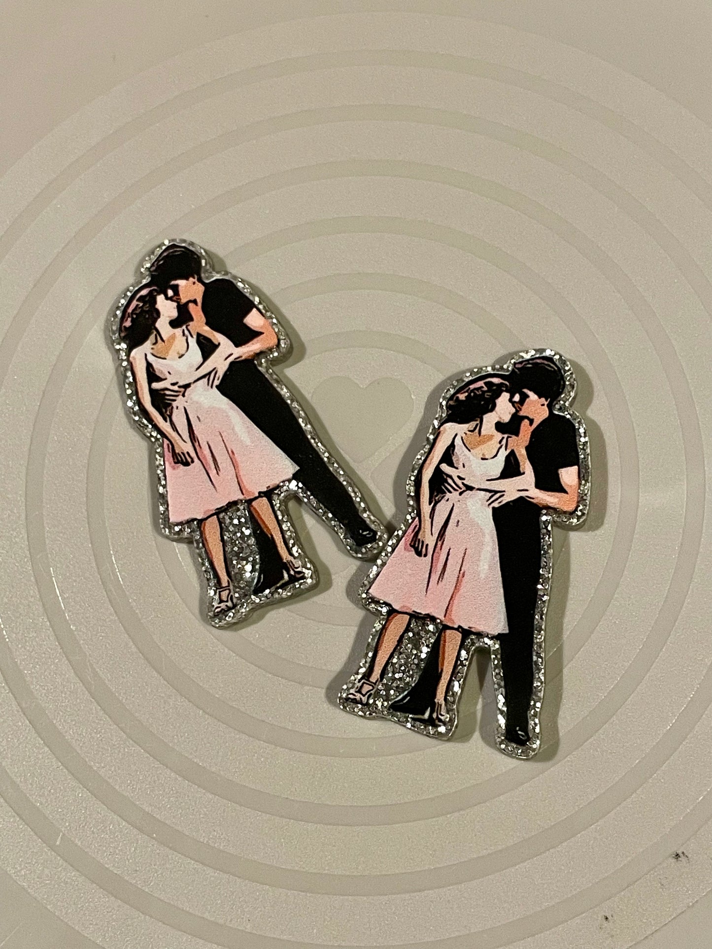 Resin Flatback Planar (Silver Glitters) E0739 - Dirty Dancing