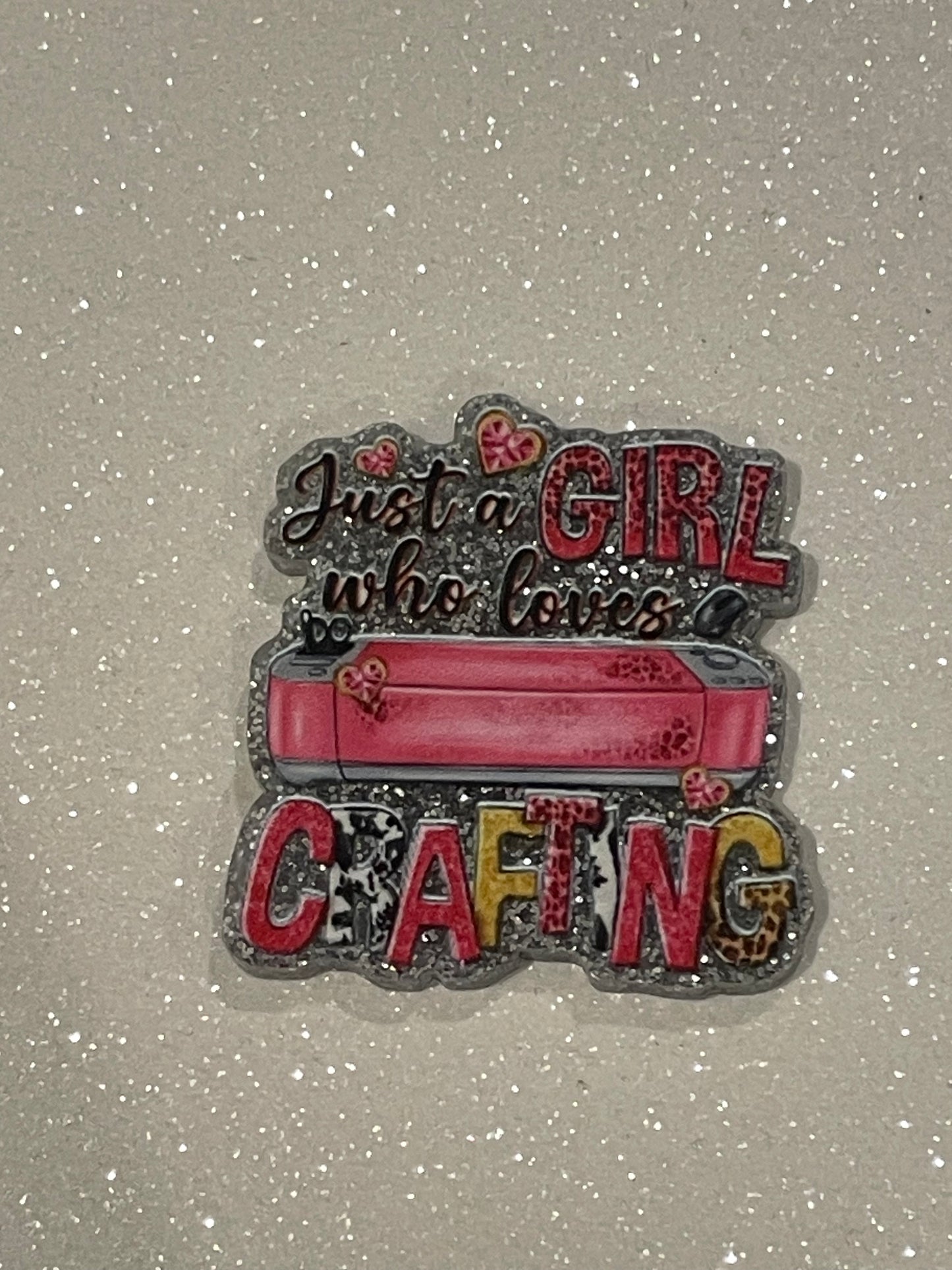 Resin Flatback Planar (Silver Glitters) E0801 - Just a Girl Who Loves Crafting (2 Sizes Available)