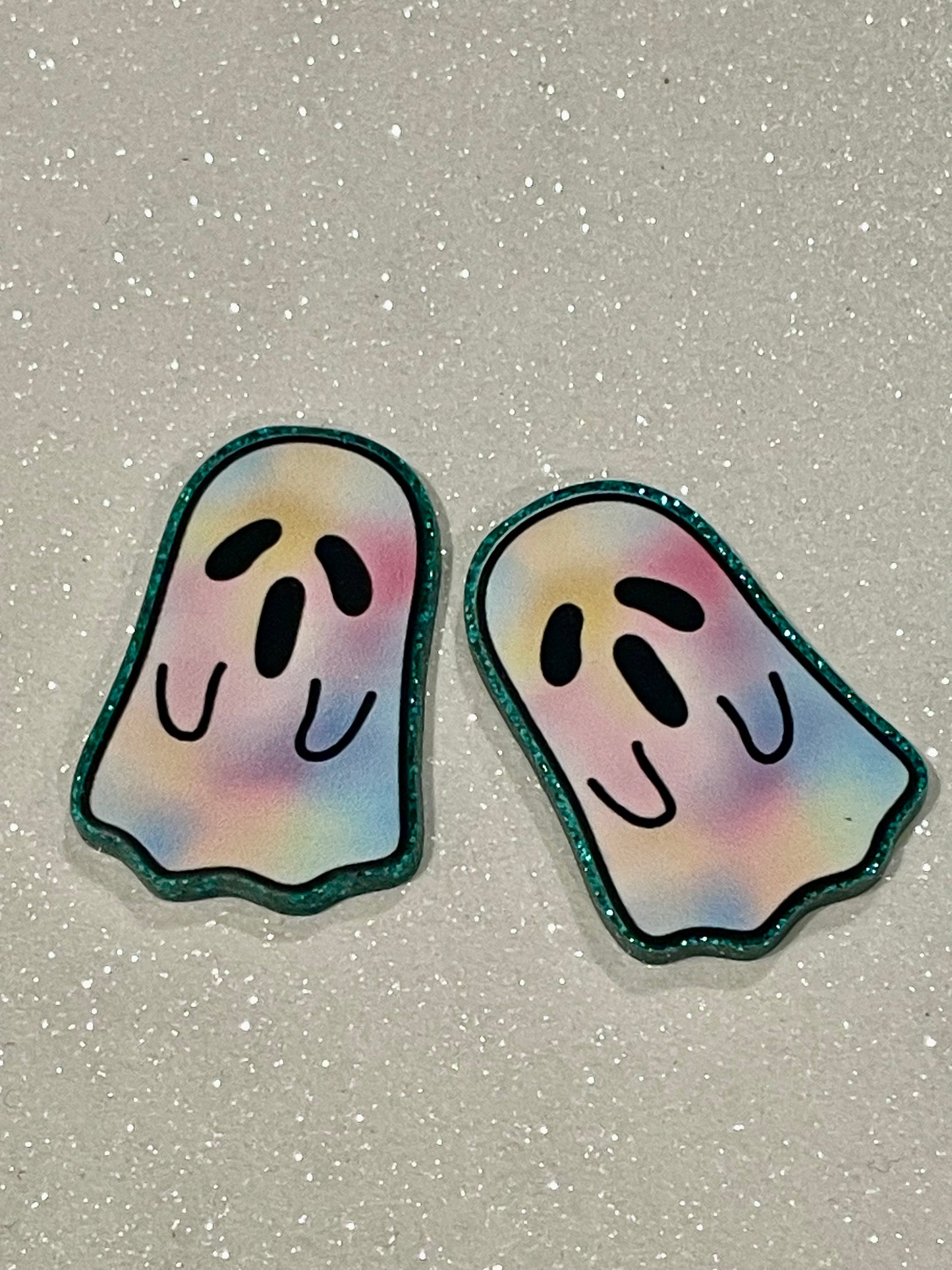 Resin Flatback Planar (Green Glitters) E0816 - Halloween (2 Sizes Available)