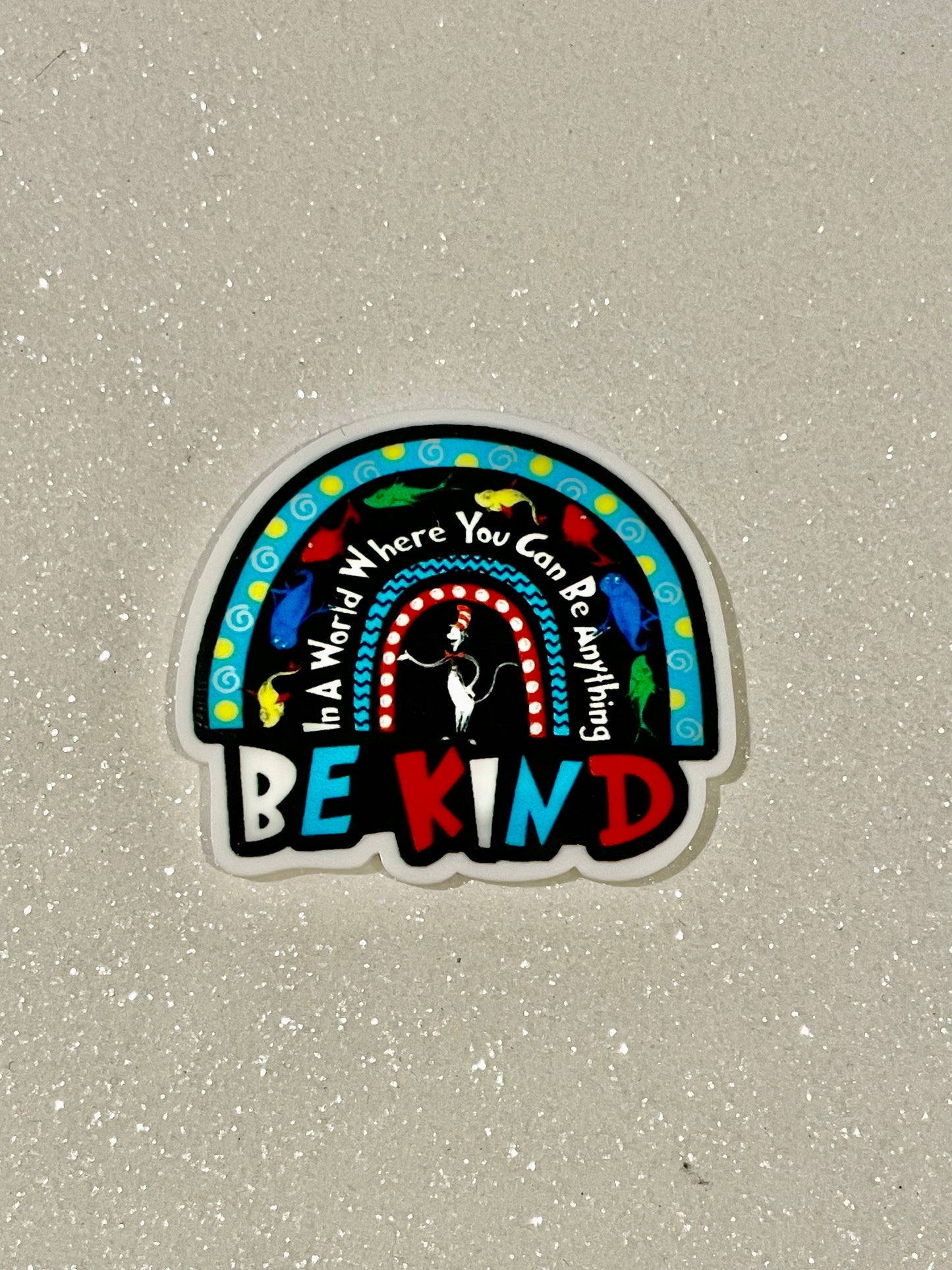 Resin Flatback Planar E0890 - BE KIND - In A World Where You Can Be Anything