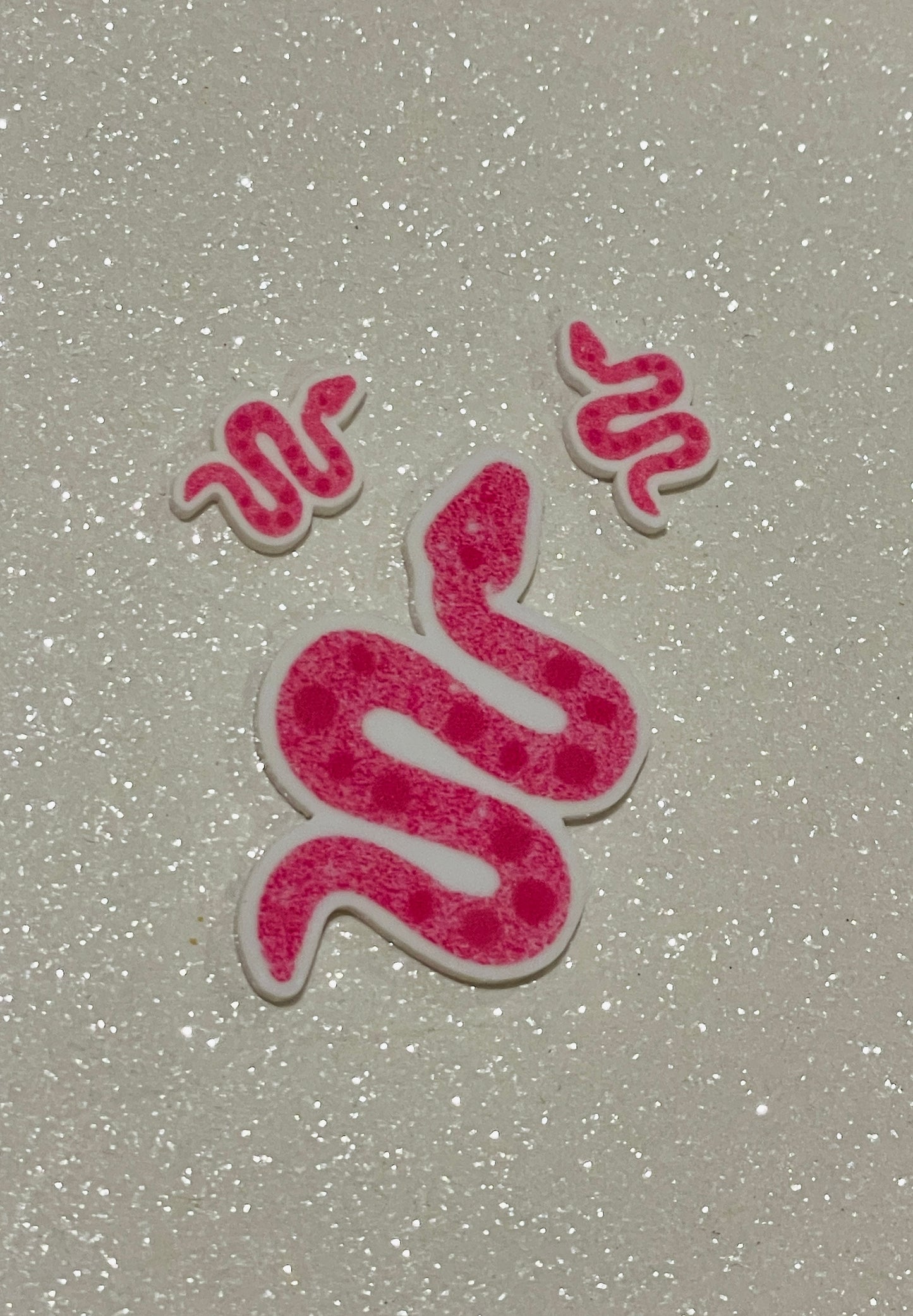 Resin Flatback Planar E0975 - Snake (Pink) (2 Sizes Available)