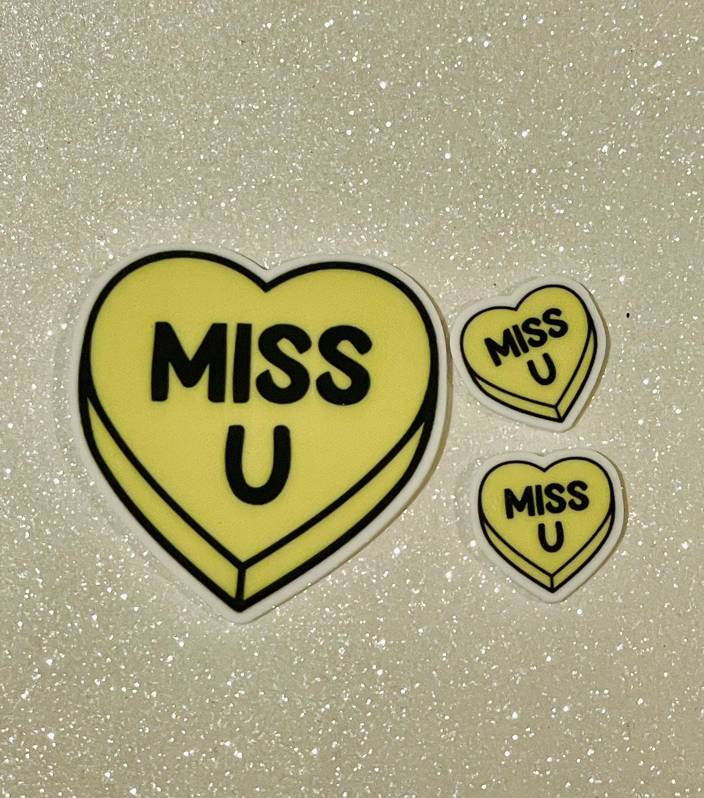 Resin Flatback Planar E0978 - Miss U (2 Sizes Available)