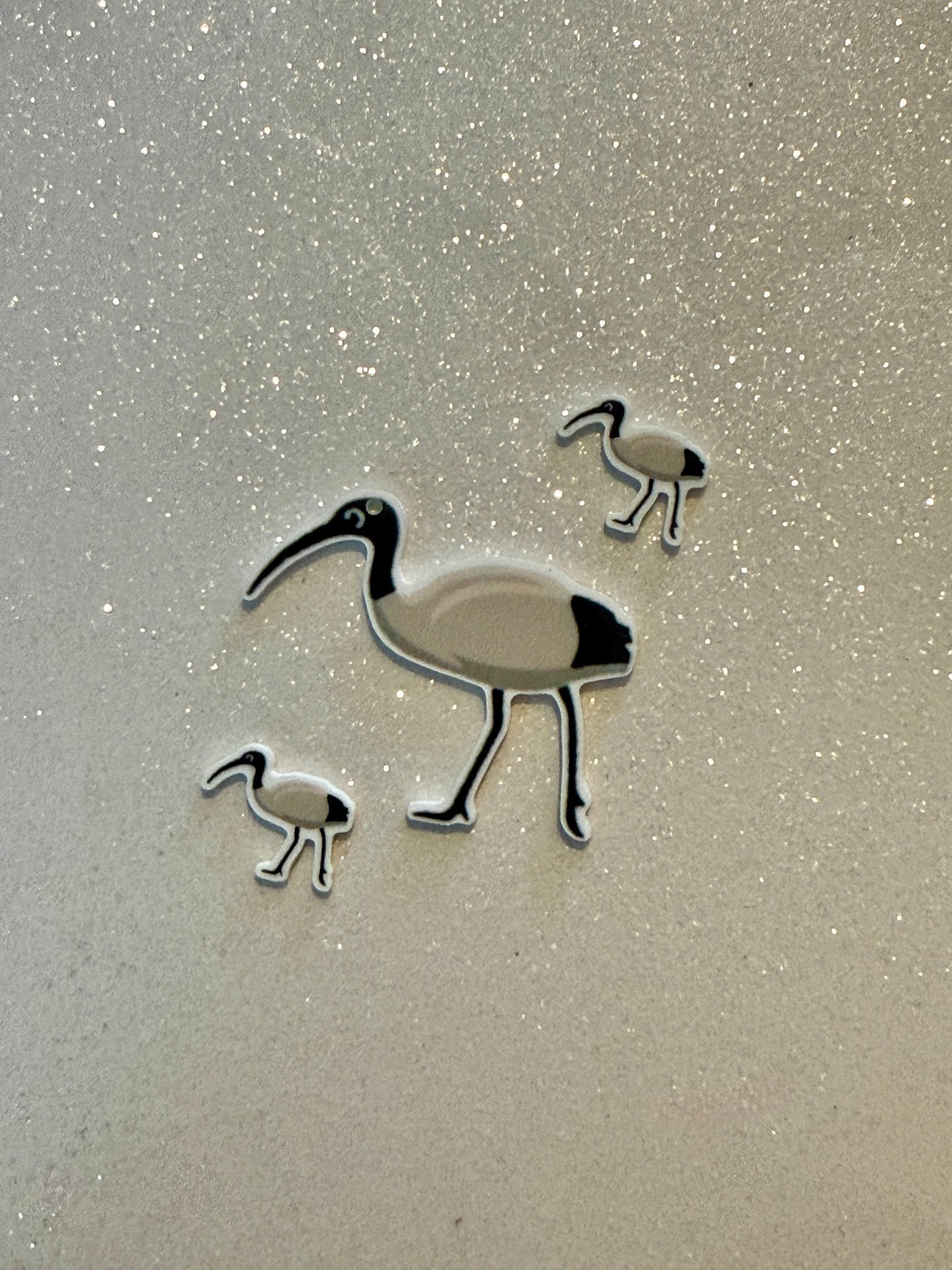 Resin Flatback Planar E1022 - Birds (Avian) Collections - Ibis (2 Sizes Available)