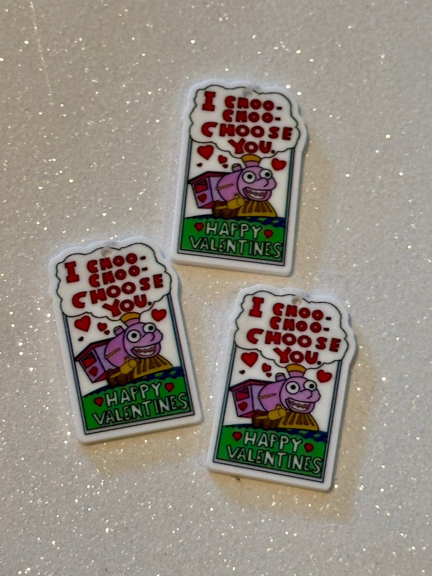 Resin Flatback Planar E1028 - Valentine's Day Series - I choochoo choose you