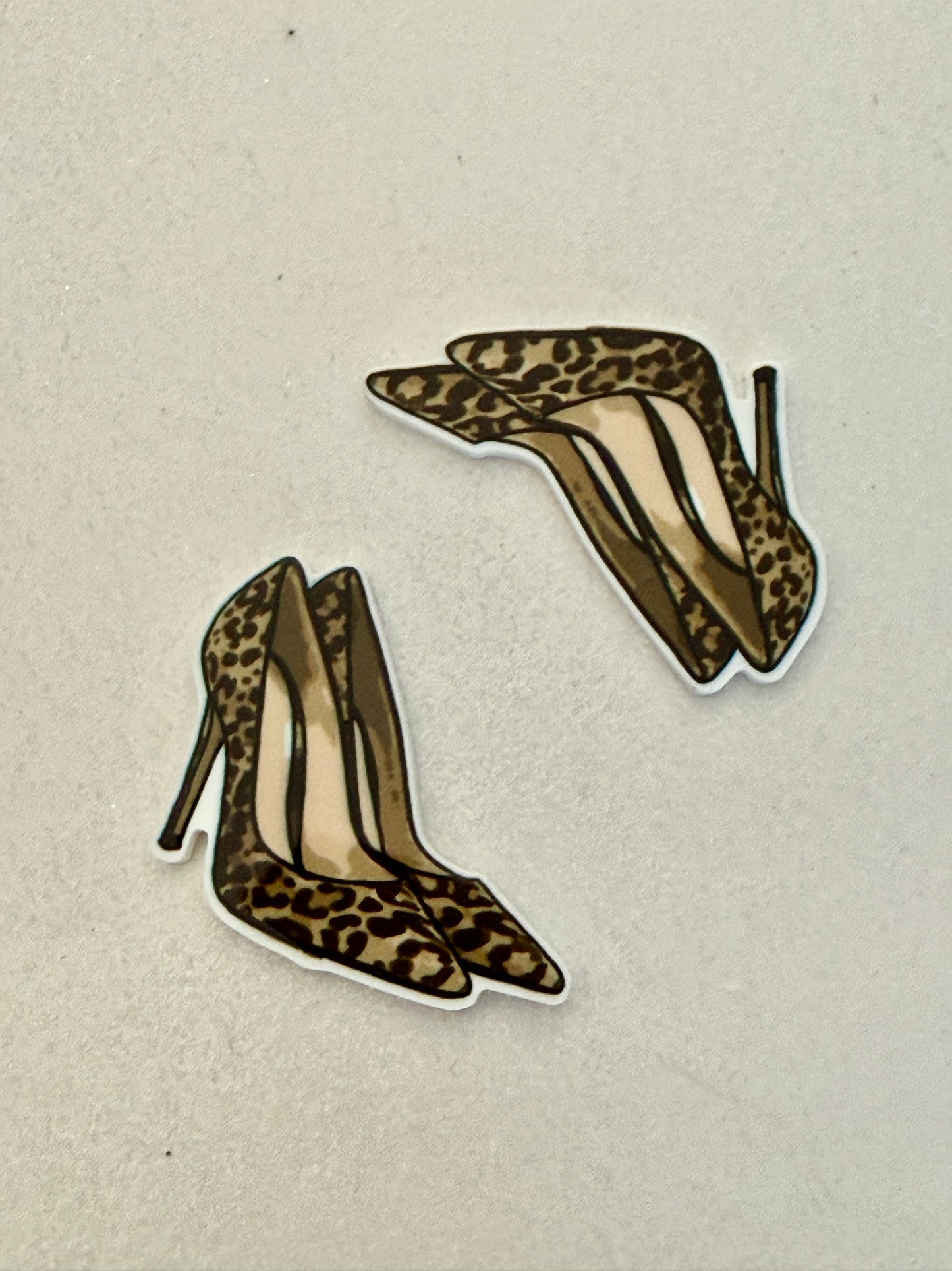 Resin Flatback Planar E1038 - Leopard Print Heels