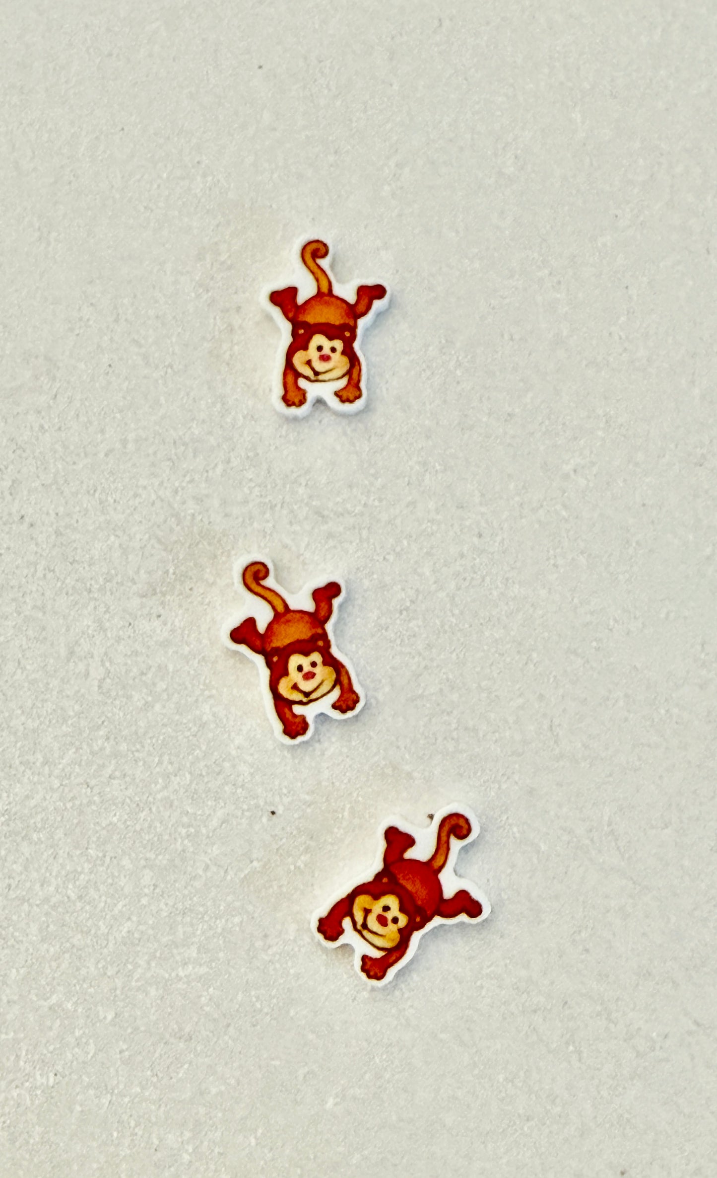 Resin Flatback Planar E1041 - Monkey (Stud Size)