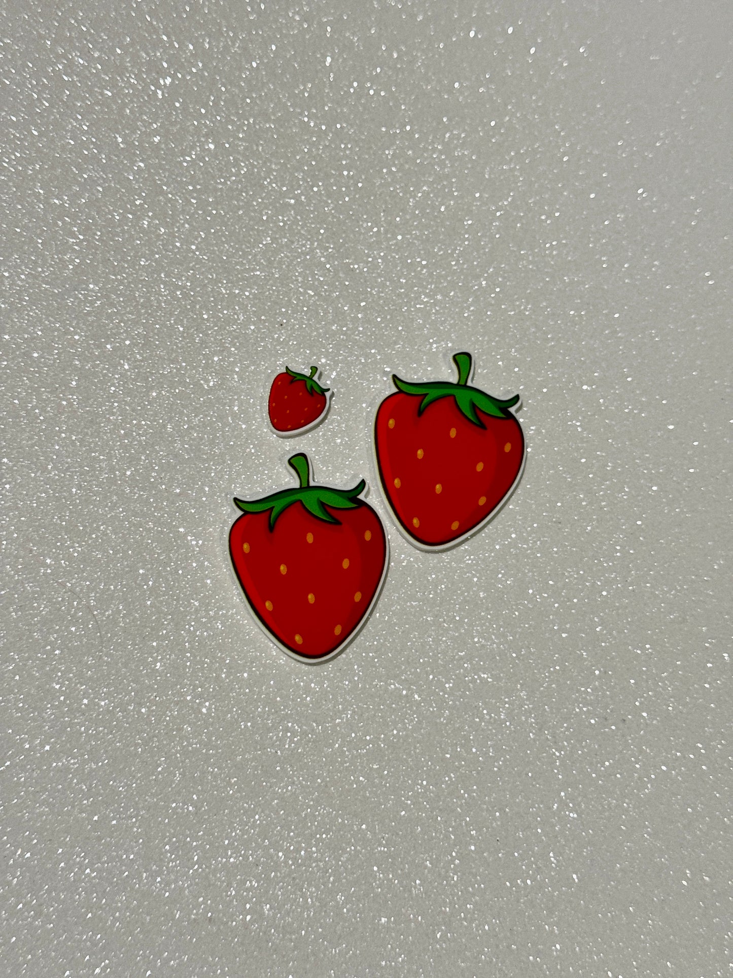Resin Flatback Planar E1055 - Strawberry (2 Sizes Available)