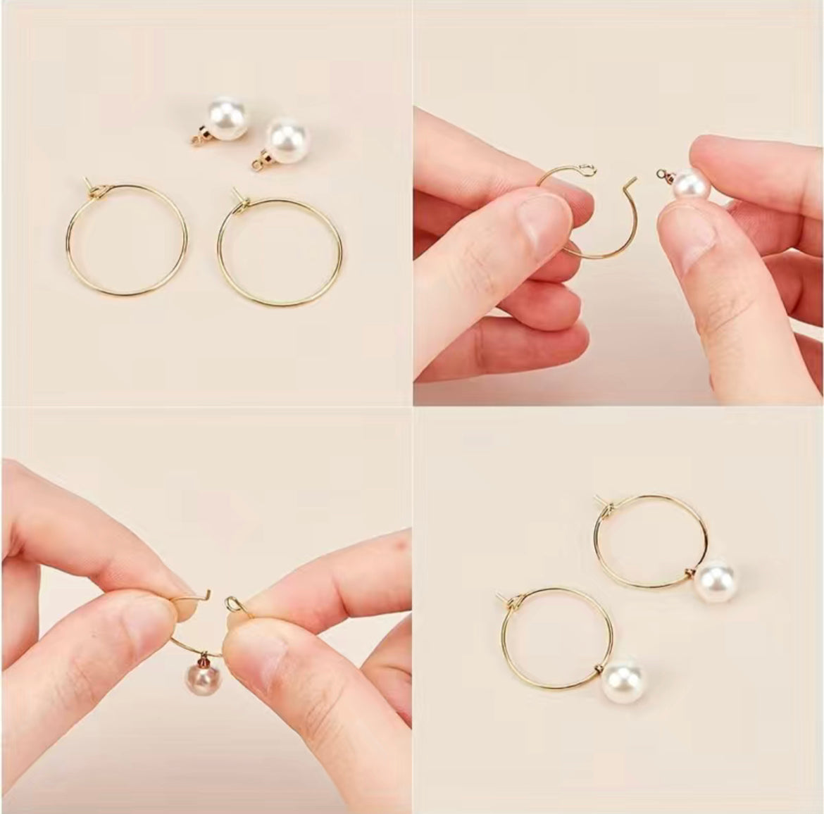 Earring Findings - 304 Stainless Steel Circular Earring Hoops Needle (50ea/pack)
