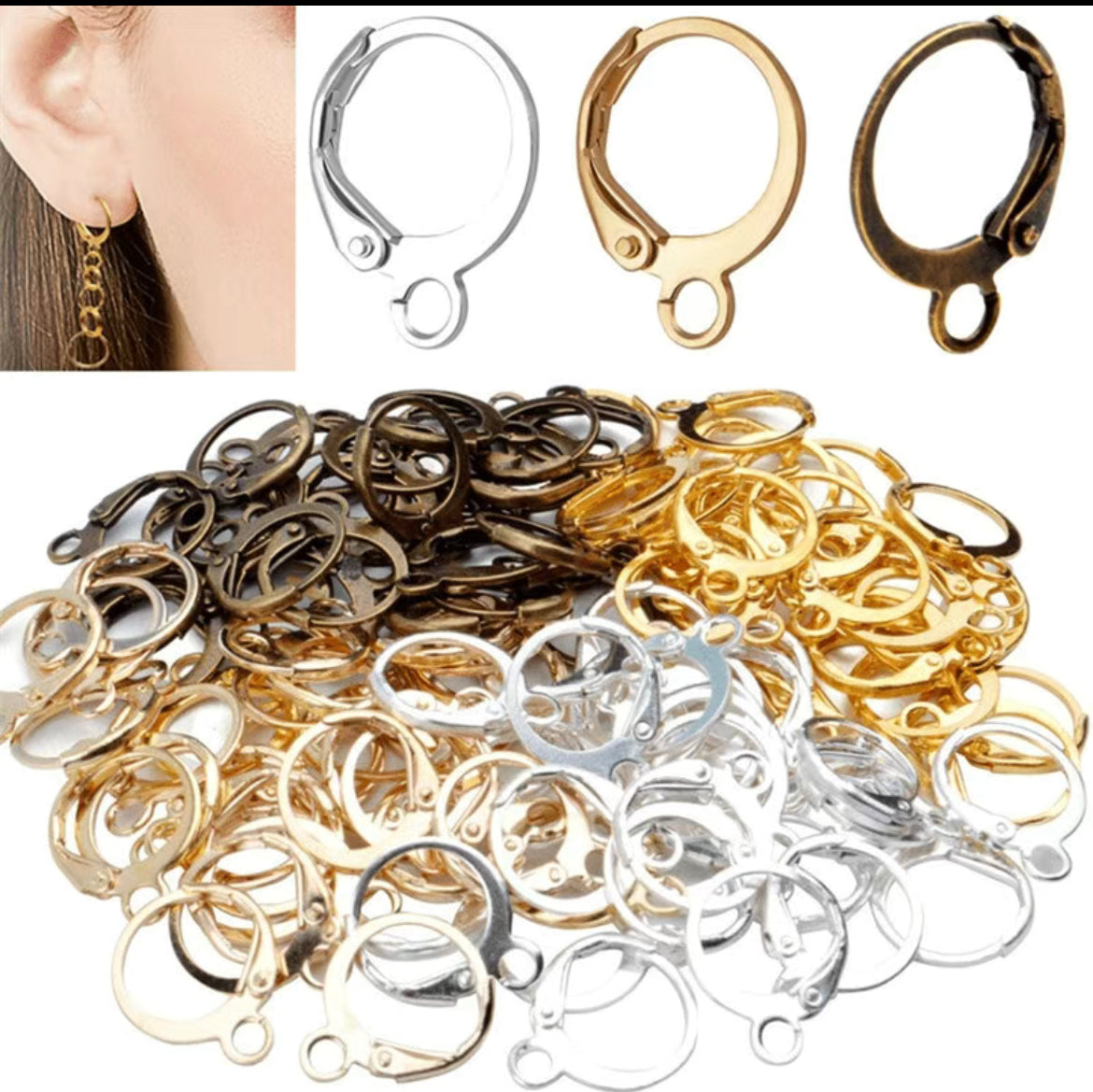 Earring Findings - Vintage French Style Earring With Hook (50ea/pack)