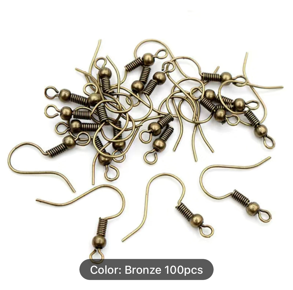 Earring Findings - Stainless Steel Ear Wires Hypo Allergenic Hooks (100ea/pack)