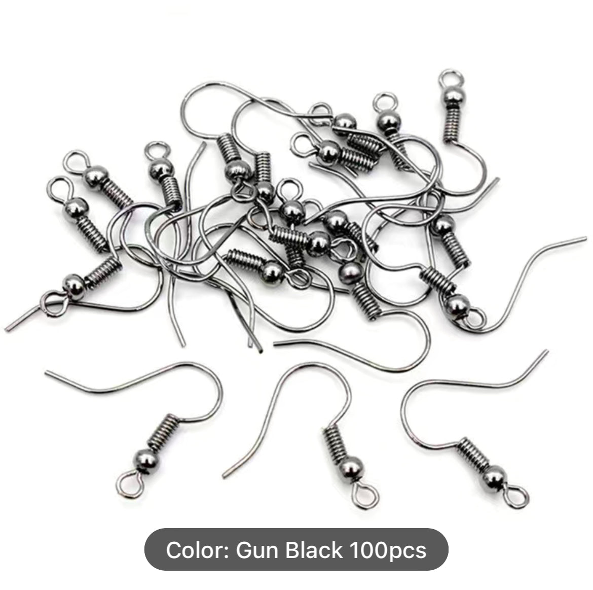 Earring Findings - Stainless Steel Ear Wires Hypo Allergenic Hooks (100ea/pack)