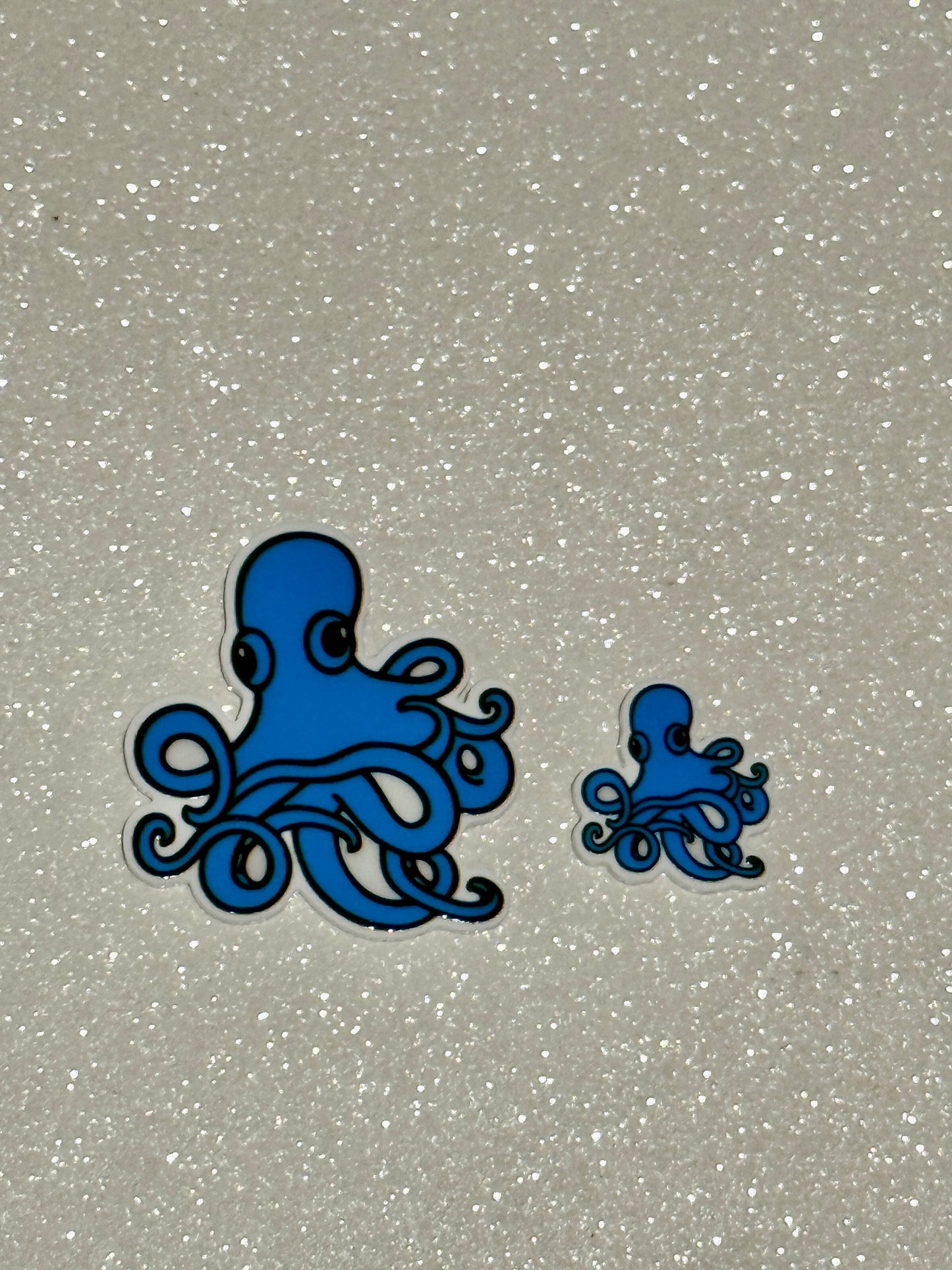 Resin Flatback Planar E1070 - Blue Octopus (2 Sizes)