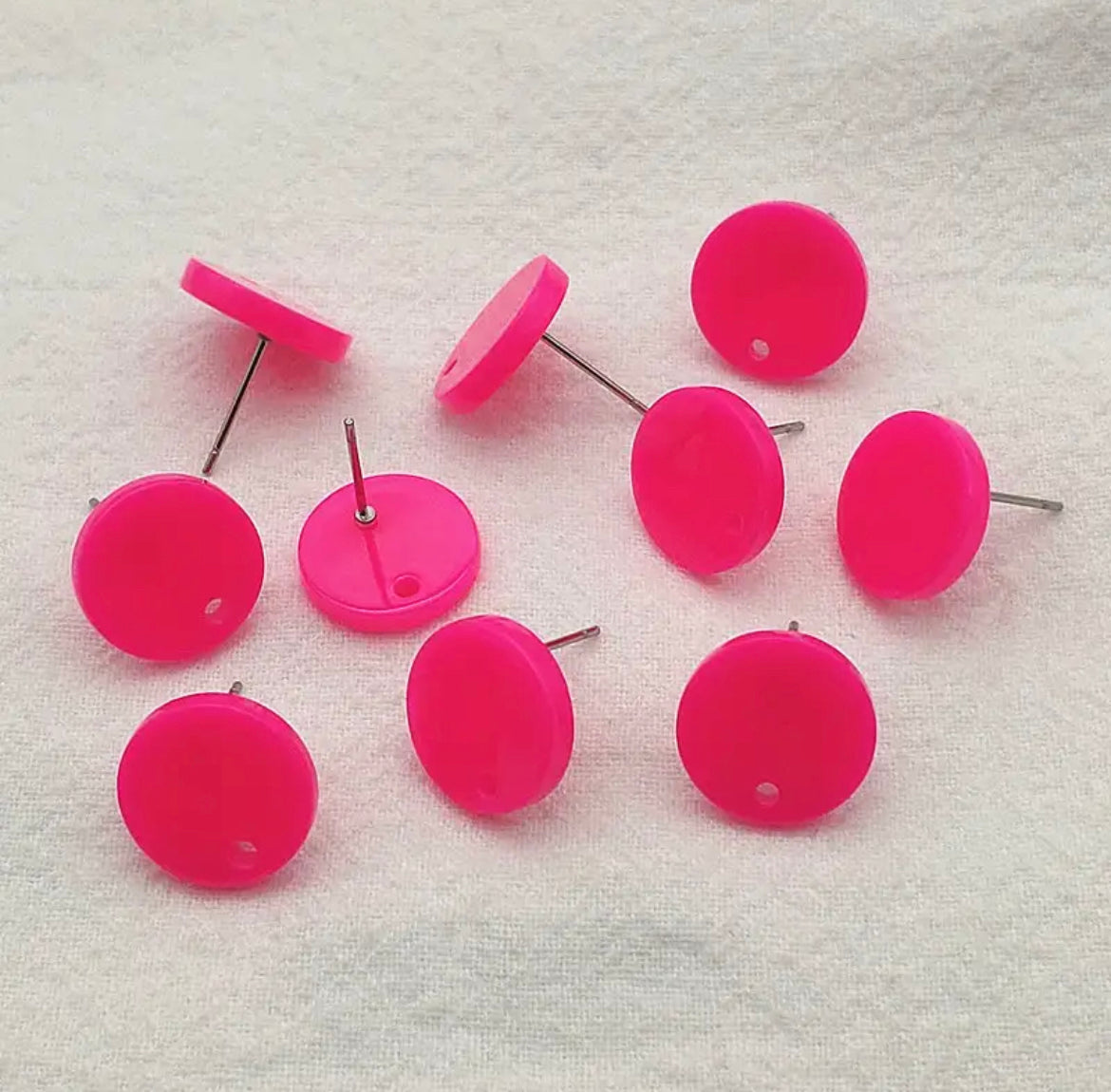 Earring Topper F0368 - NEON Round Acrylic (10ea/pack)