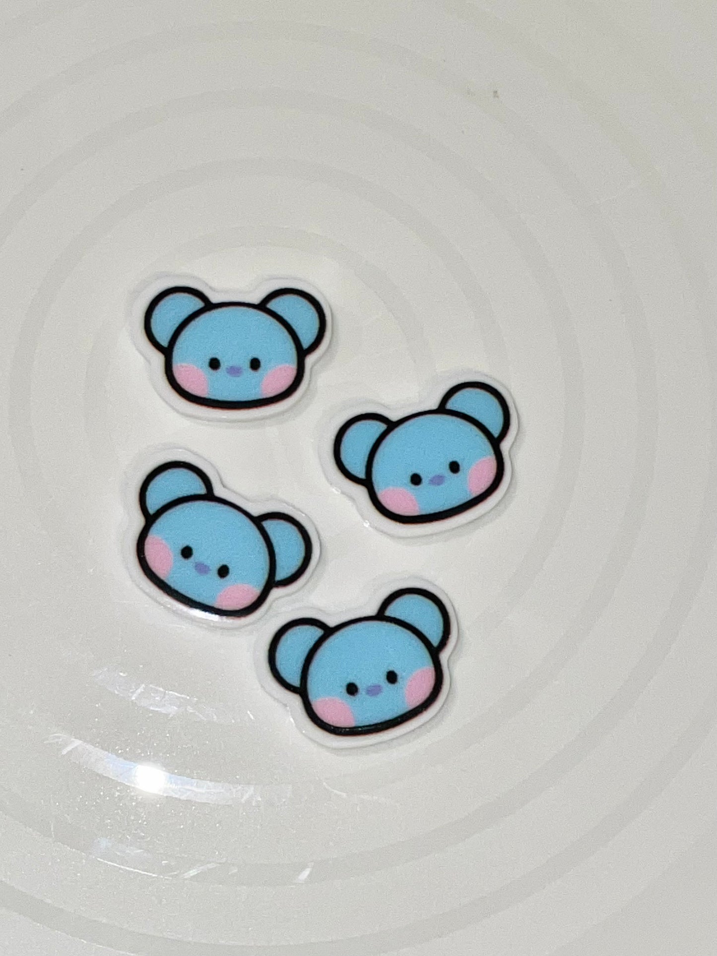 Resins Flatback Planar - E0188 Stud Size (Blue-Pink Bear)