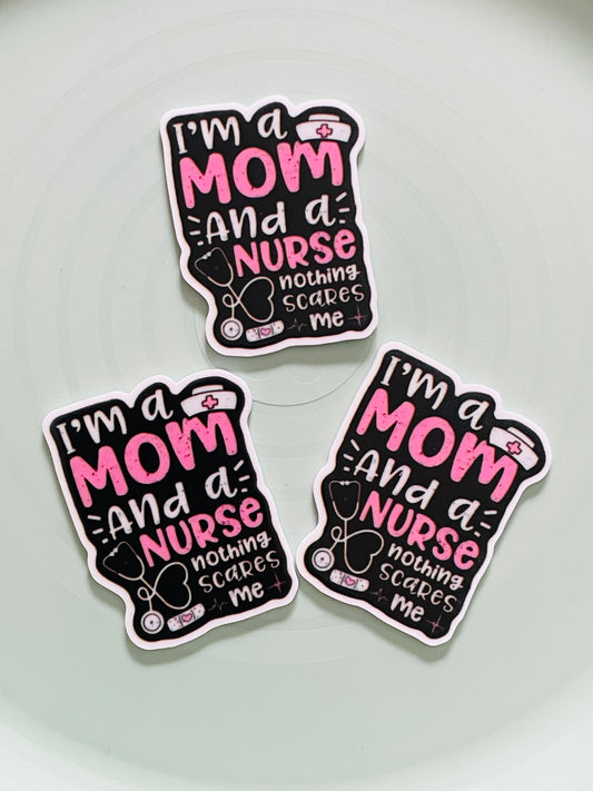 Resin Flatback Planar - I'm A Mom & A Nurse