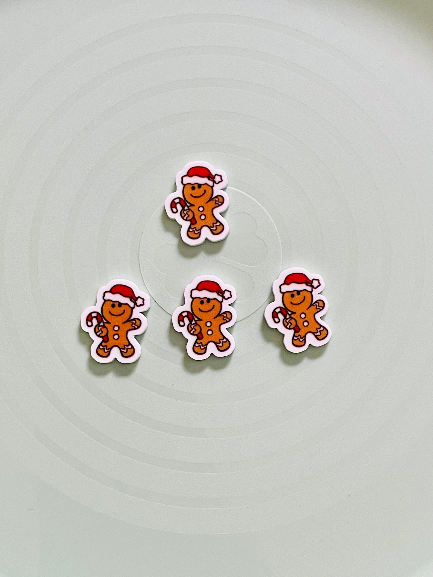 Resin Flatback Planar E0229 - Gingerbread man (Stud Size)