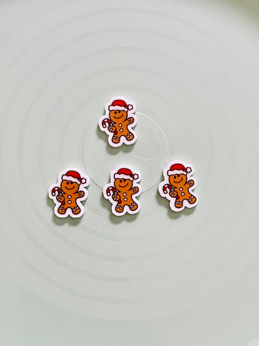 Resin Flatback Planar - Gingerbread man (Stud Size)