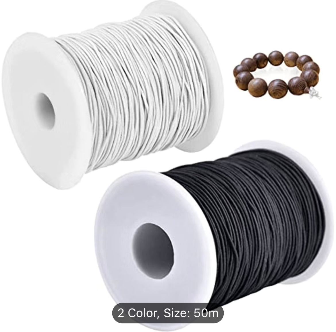 Braided Elastic Cord (50m/roll)