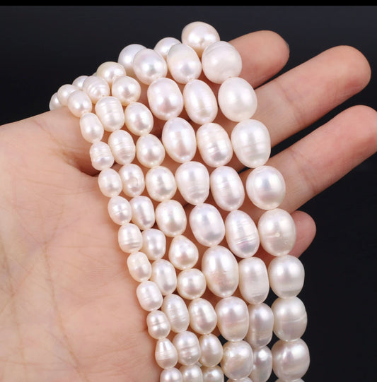 Natural Freshwater Pearl Beads Rice AA