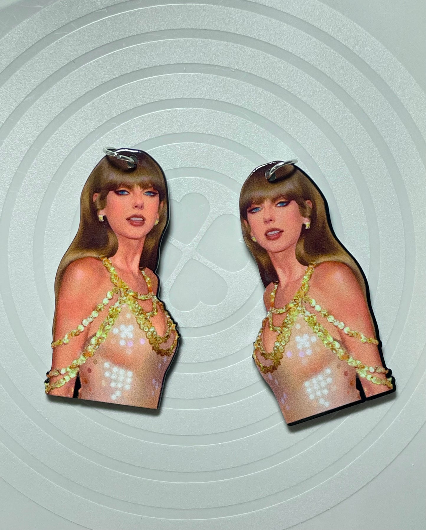 Resins Flatback Planar (Celebrity Collection) Swiftie - Double-Sided Print with Hole and O-ring