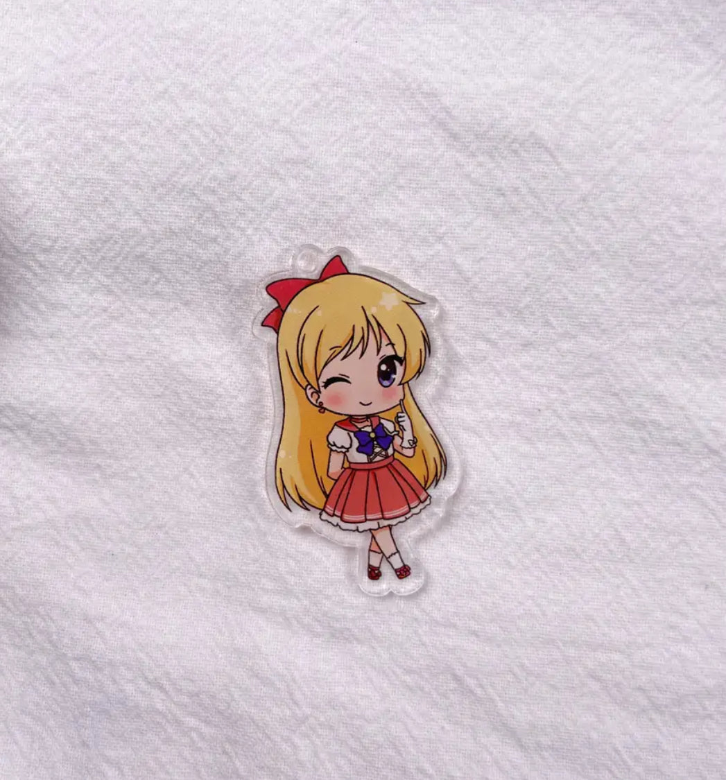 Kawaii Acrylic Beauty Girl Collection Charm - with Hole