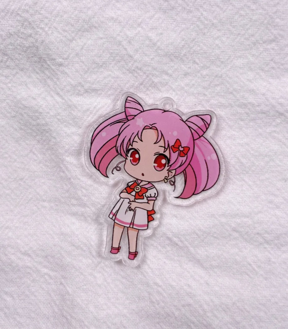 Kawaii Acrylic Beauty Girl Collection Charm - with Hole