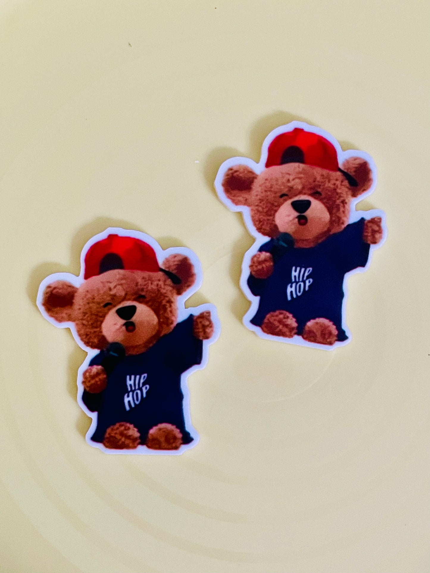 Resin Flatback Planar - Hip Hop Bear