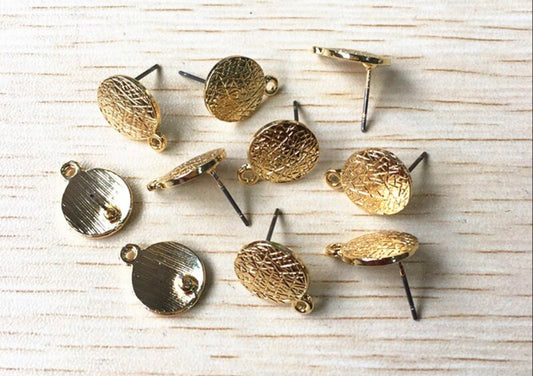 Coin Shape Earring Topper (Zinc Alloy), 20ea/pack