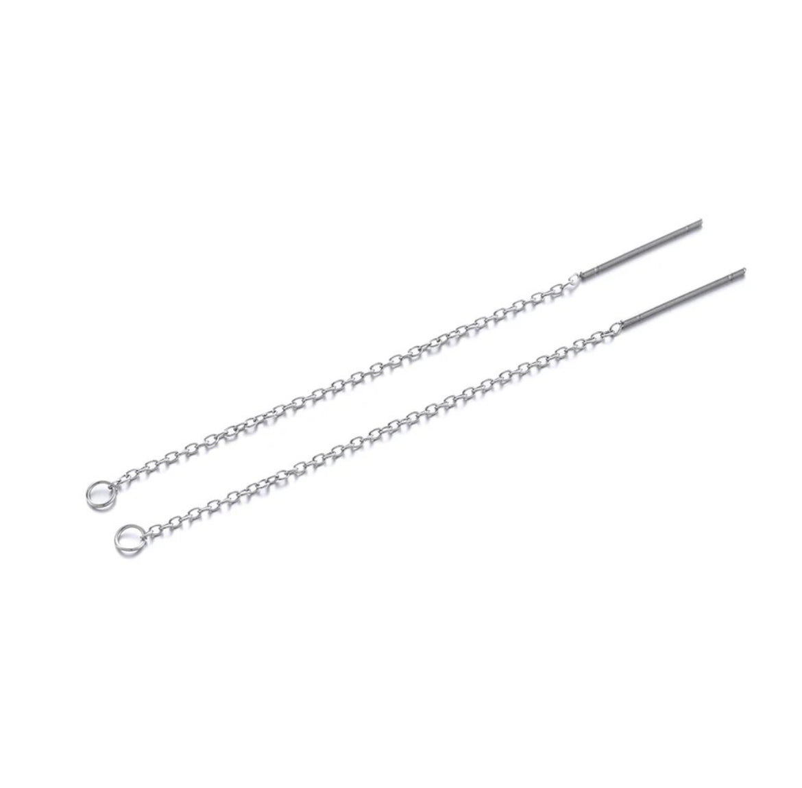 Earring Findings - Stainless Steel Long Tassel Chain Drop (10pc/Pack) 5 pairs