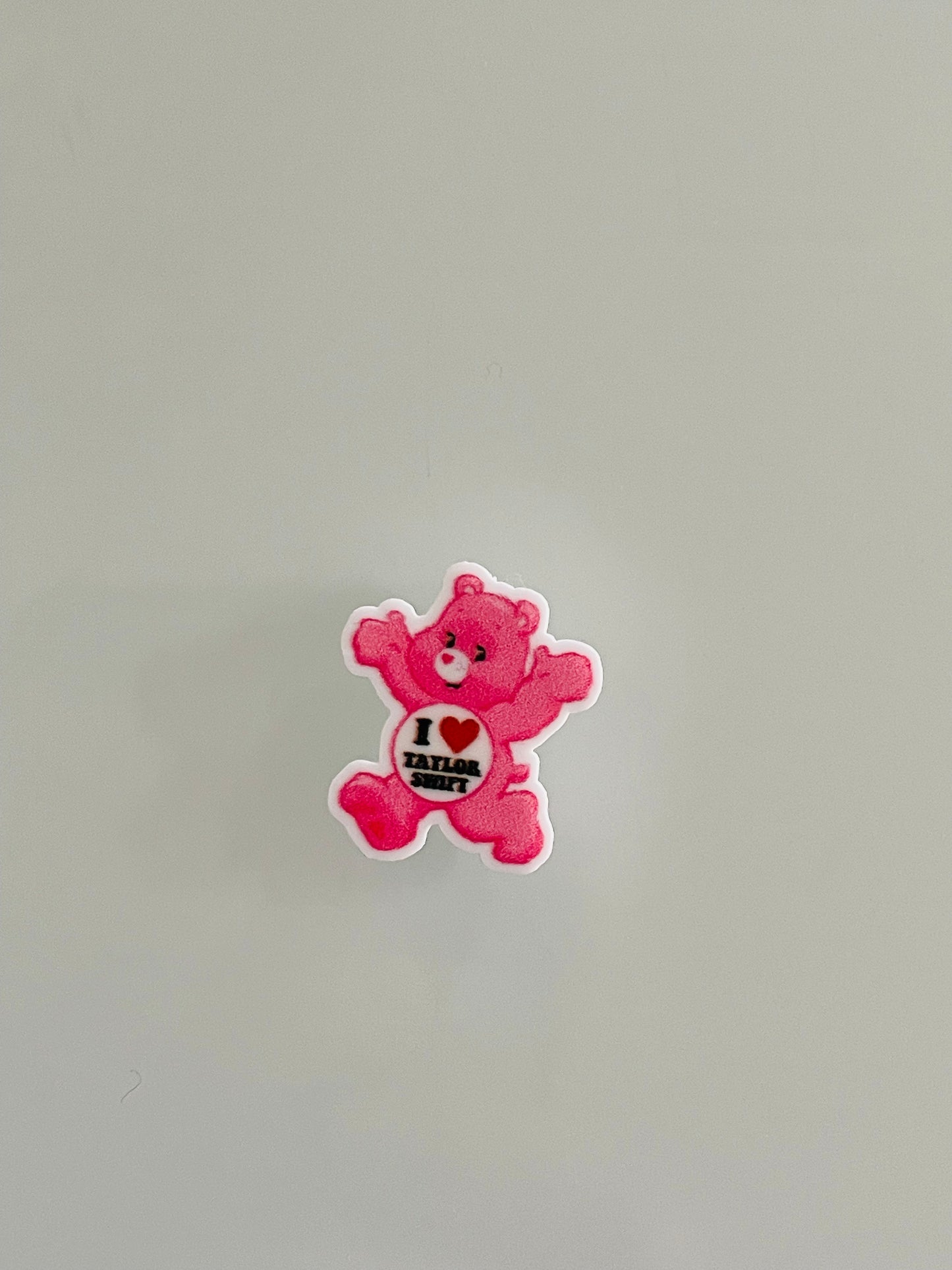 Resin Flatback Planar E0388- Care Bear (I Love Swiftie) 20mm Stud Size