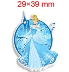 Resin Flatback Planar E0458 - Cinderella and Princesses 40mm