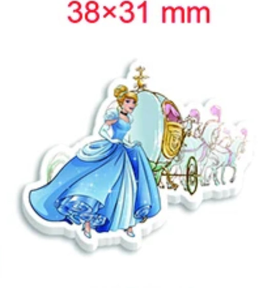 Resin Flatback Planar E0473 - Cinderella and Princesses 40mm