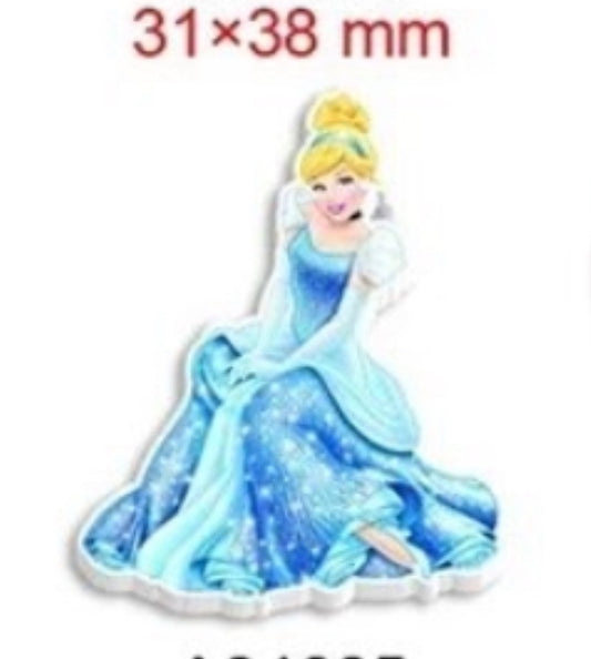 Resin Flatback Planar E0475 - Cinderella and Princesses 40mm