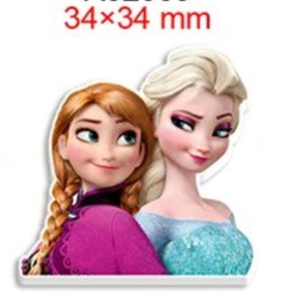 Resin Flatback Planar E0476 - Cinderella and Princesses 40mm