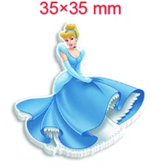 Resin Flatback Planar E0480 - Cinderella and Princesses 40mm