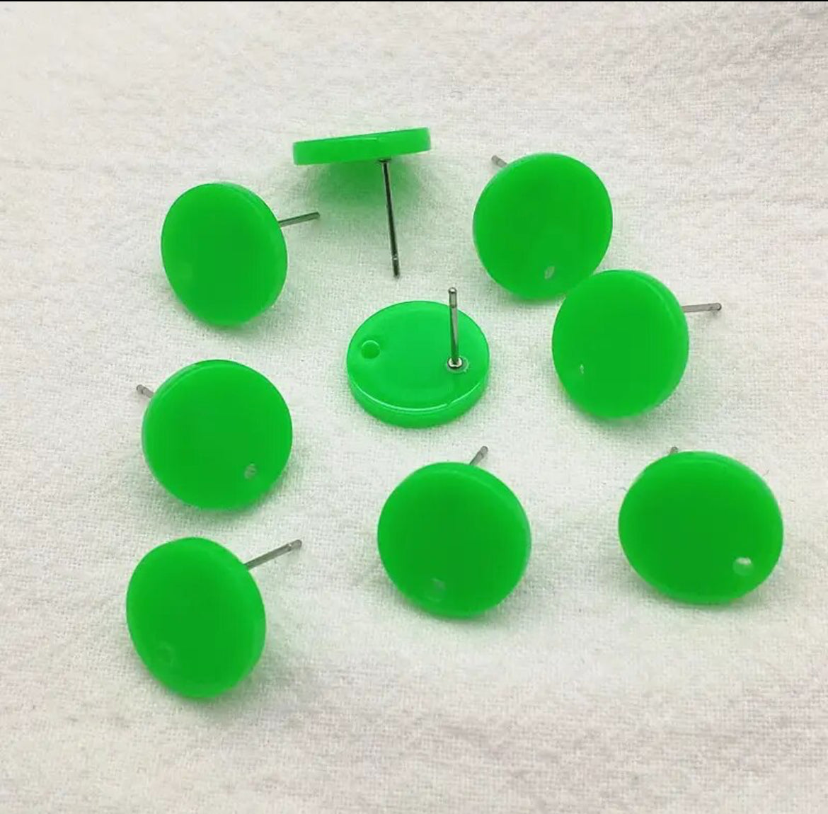 Earring Topper F0368 - NEON Round Acrylic  (10ea/pack)