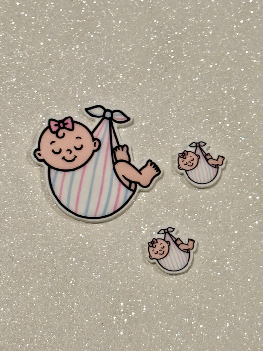 Resin Flatback Planar E1092- Baby (2 Sizes)