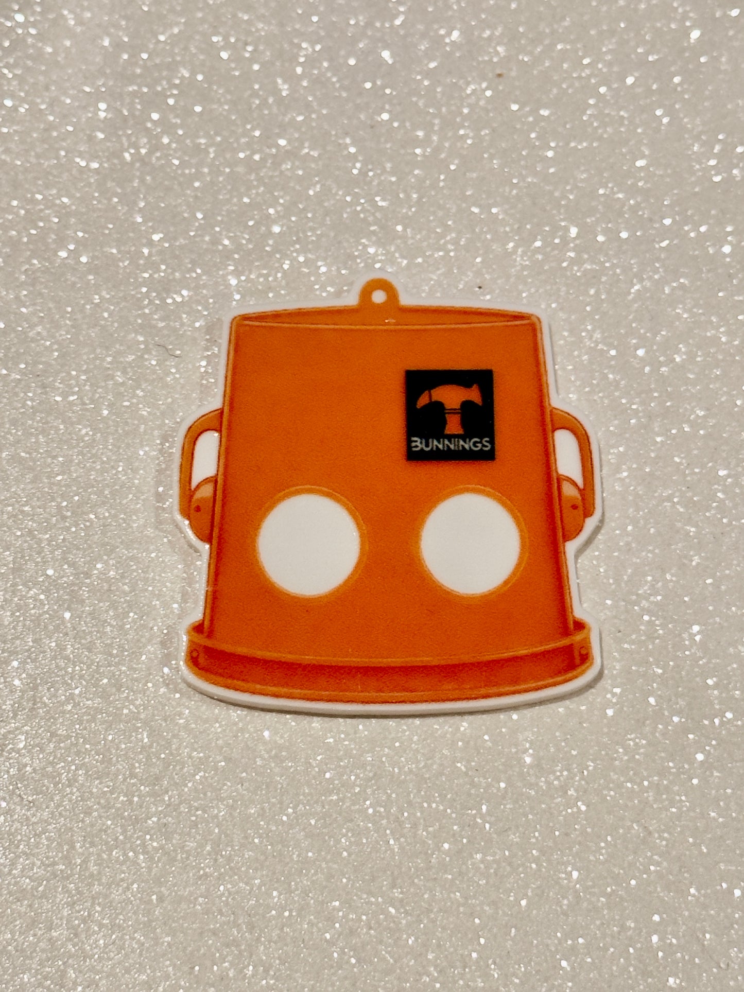 Resin Flatback Planar E1104 - Orange Bucket (BW) 40mm