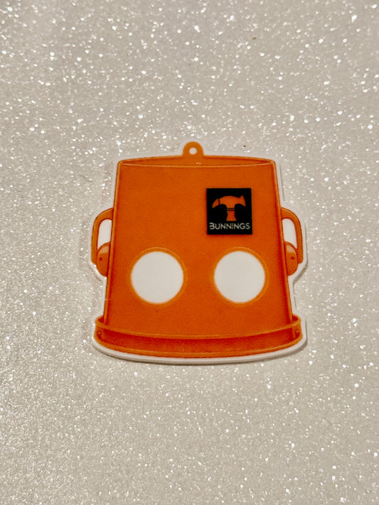 Resin Flatback Planar E1104 - Orange Bucket (BW) 40mm
