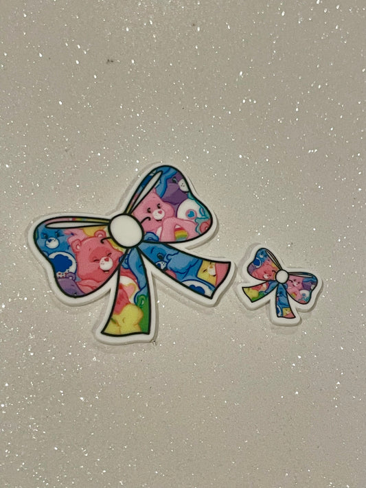 Resin Flatback Planar E0554- Care Bear Ribbon (2 Sizes Available)