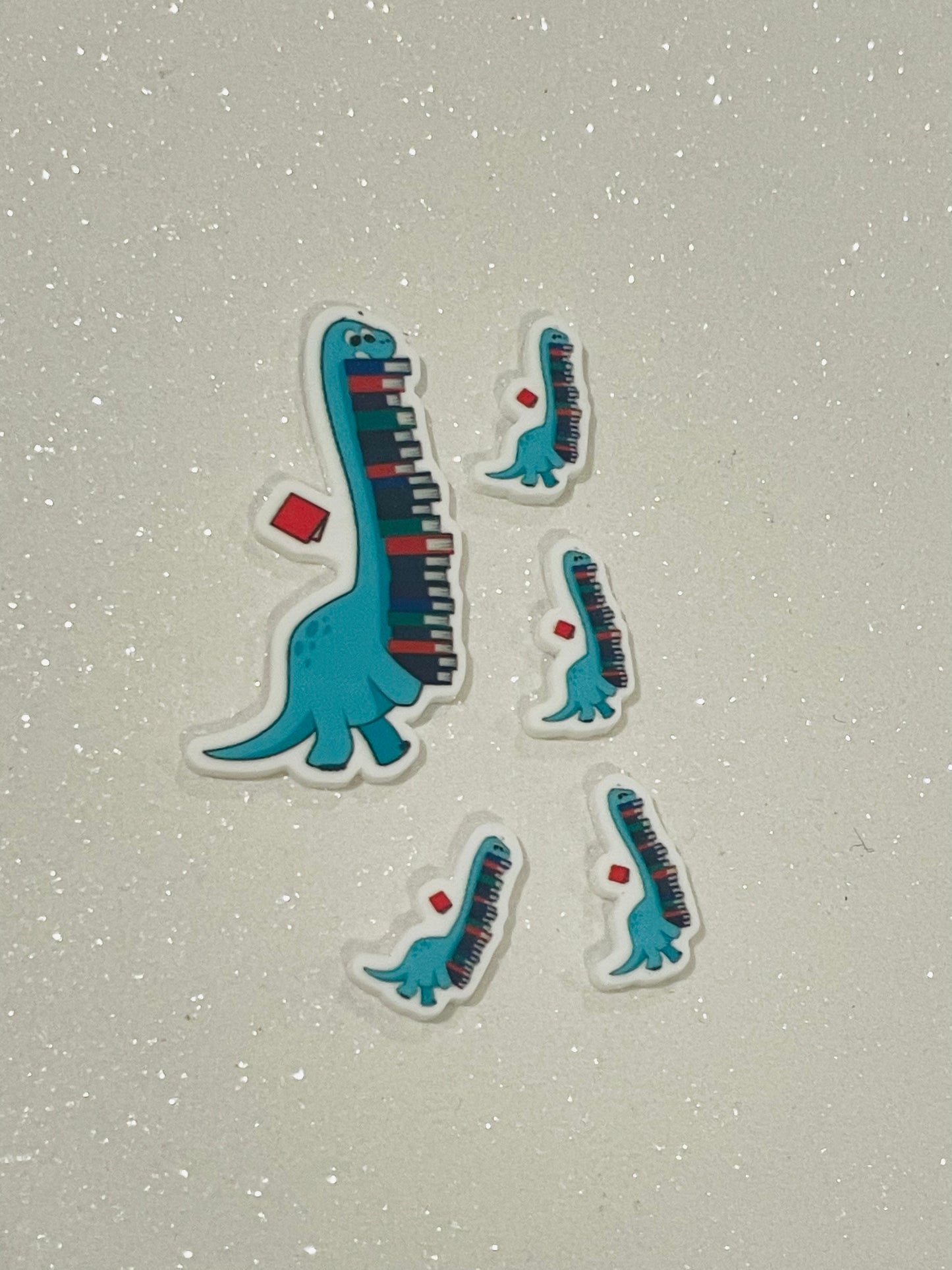 Resin Flatback Planar E0556 - Dino Librarian