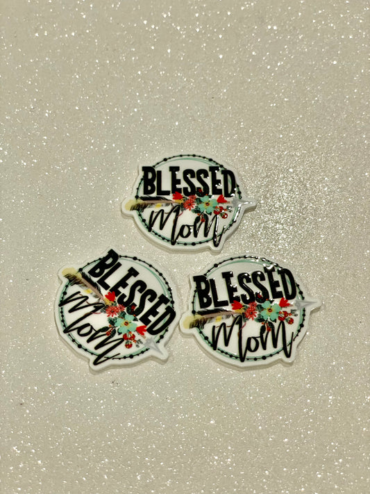 Resin Flatback Planar E0575 - Blessed Mom