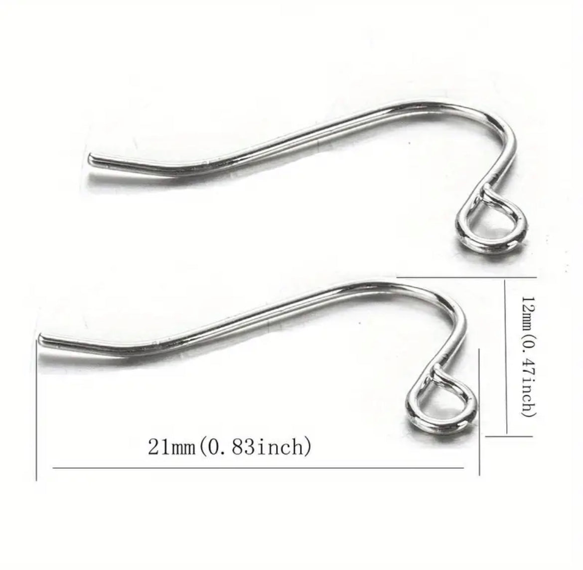 Earring Findings F0402 - Hypoallergenic French Earring Hook (100/pack)