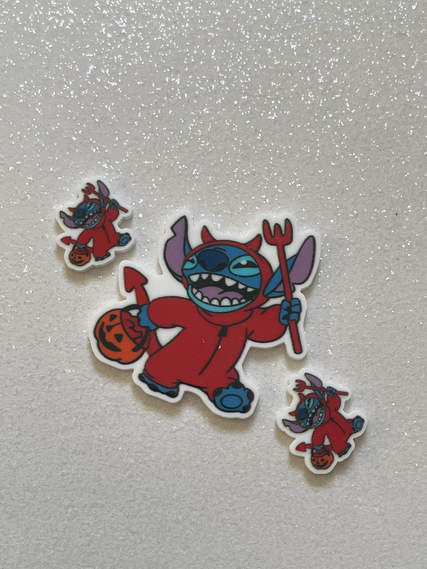 Resin Flatback Planar E0588- Stitch Halloween (2 Sizes Available)