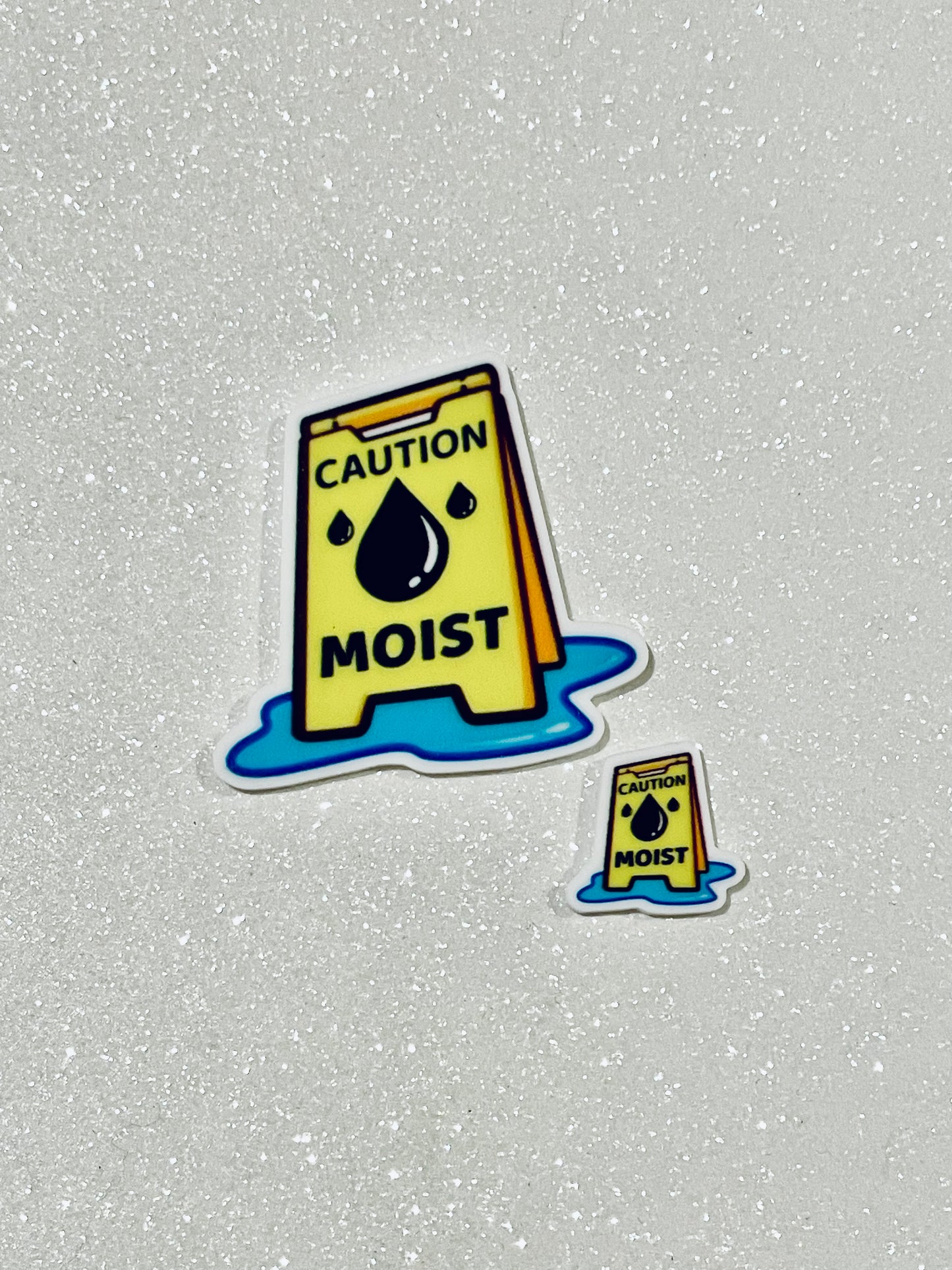 Resin Flatback Planar E0637 - Caution Signage (2 sizes)