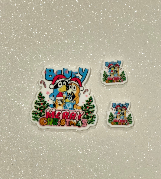 Resin Flatback Planar E0714 - Bluey X'mas Collection (2 Sizes Available)